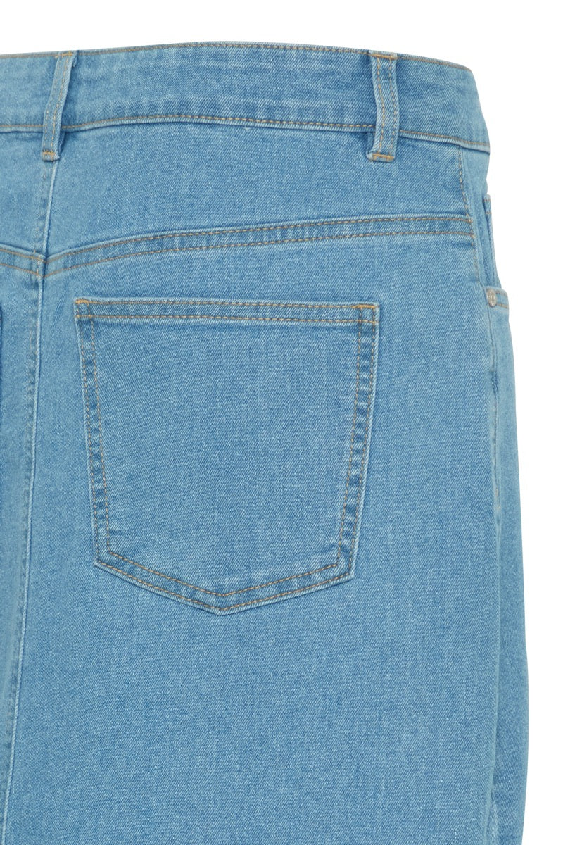 Fransa Denima Nederdel 2 Denim Lyseblå