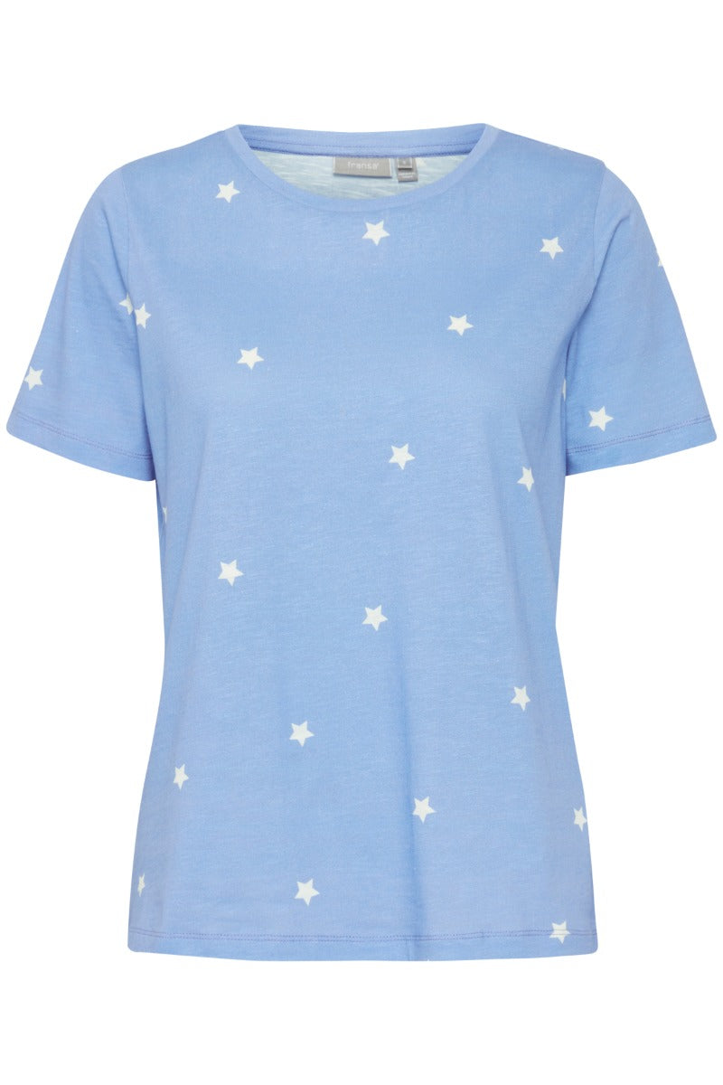 Fransa Hazil T Shirt Hydrangea Blå Stars