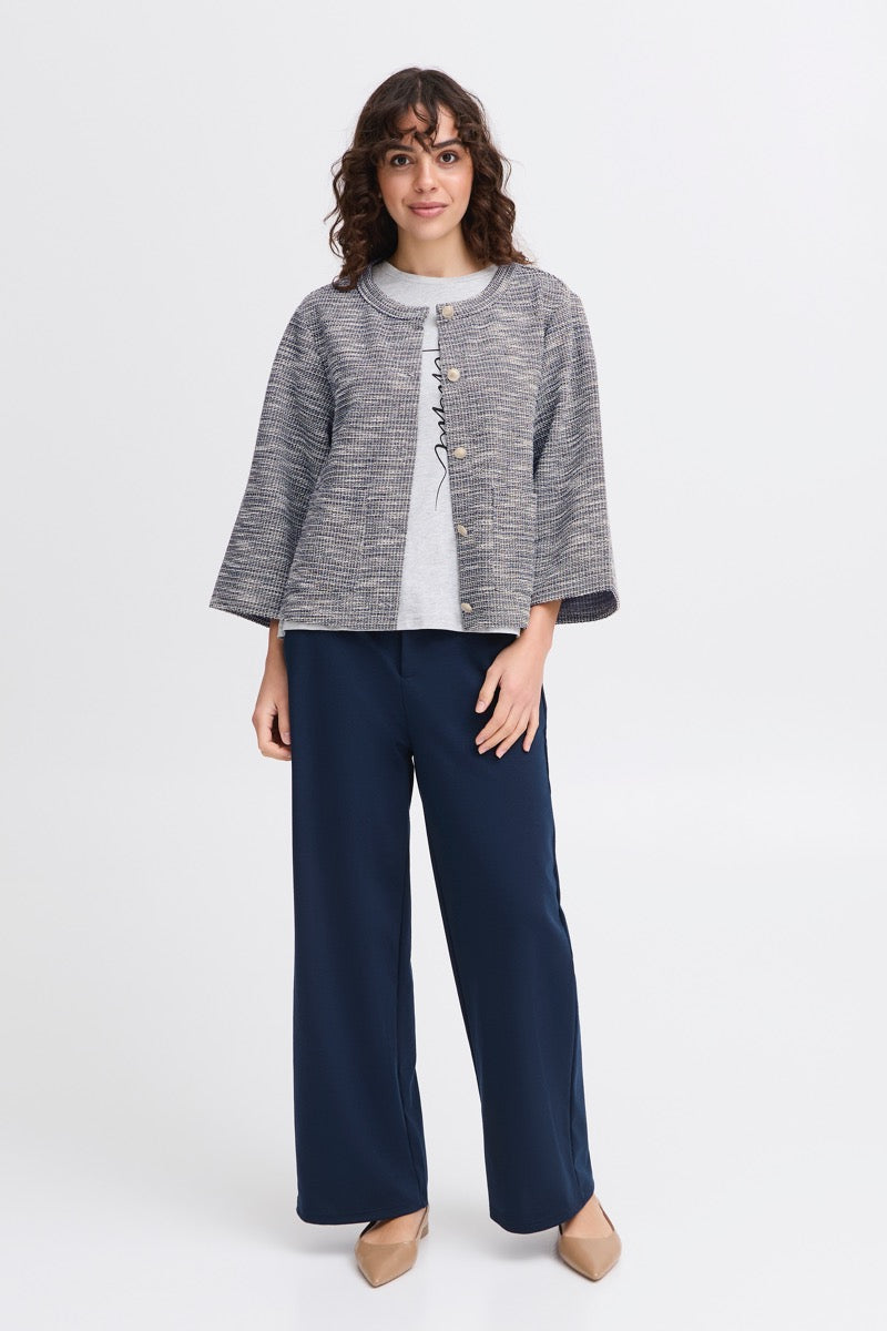 Fransa Carlina Cardigan 1 Navy Blazer Mix