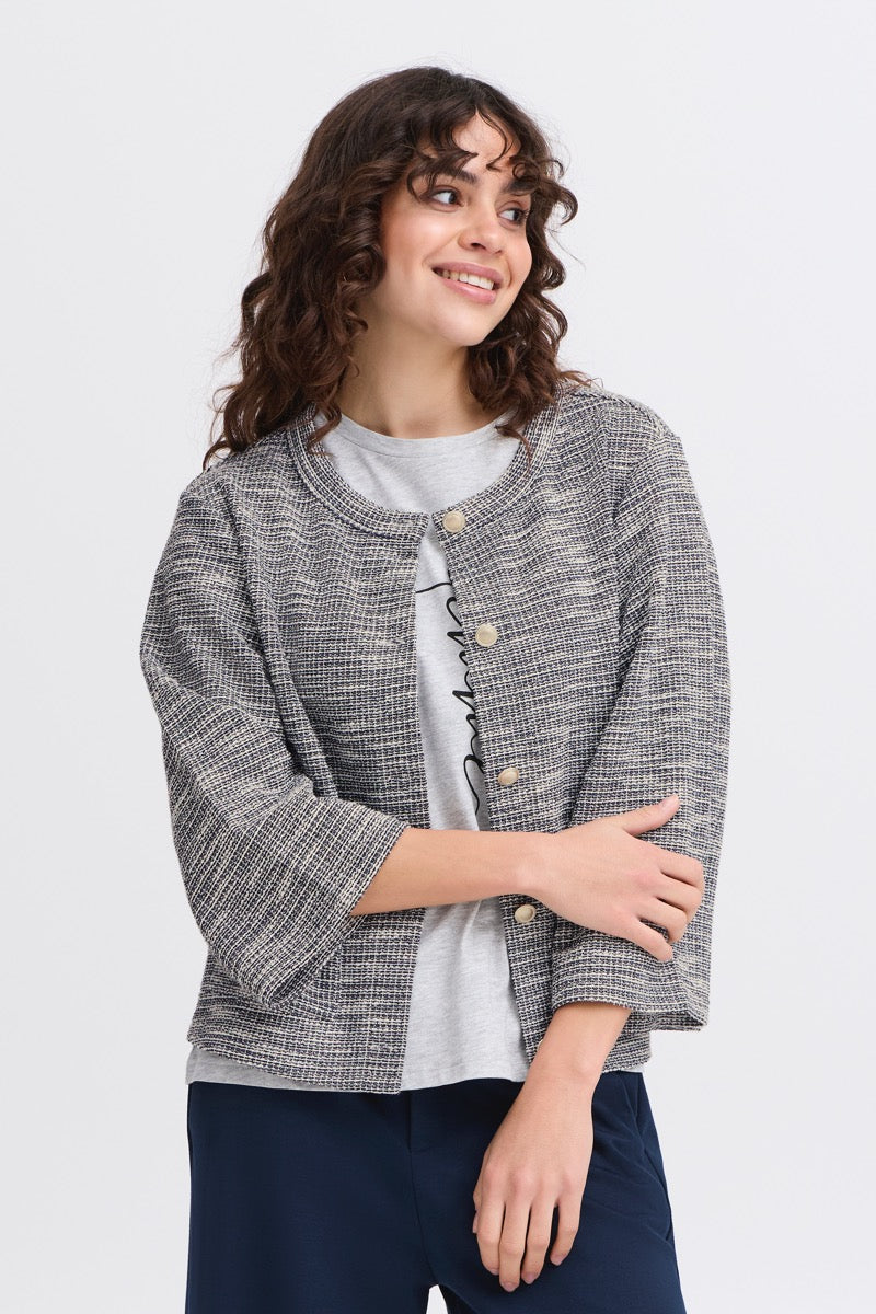 Fransa Carlina Cardigan 1 Navy Blazer Mix