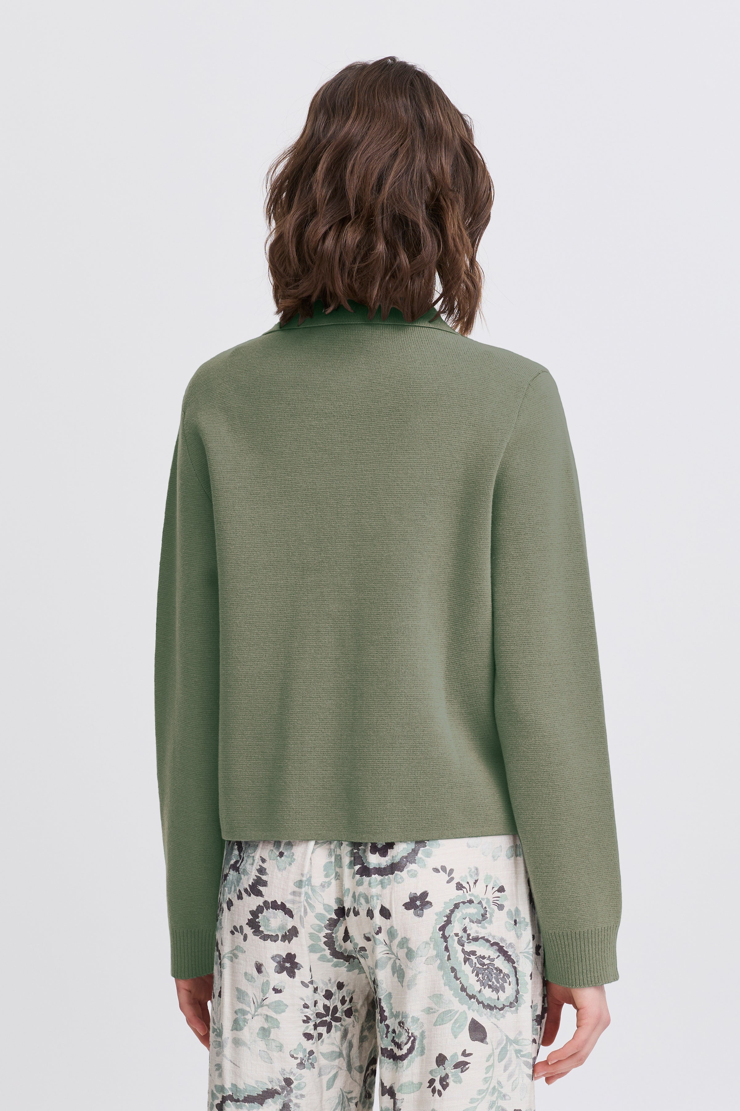 Fransa Ita 1 Cardigan Agave Grøn