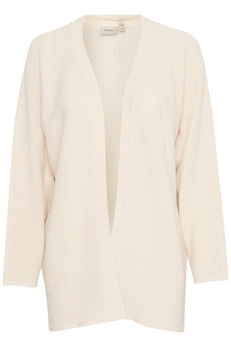 Fransa Sinja Cardigan 1 Whisper Hvid
