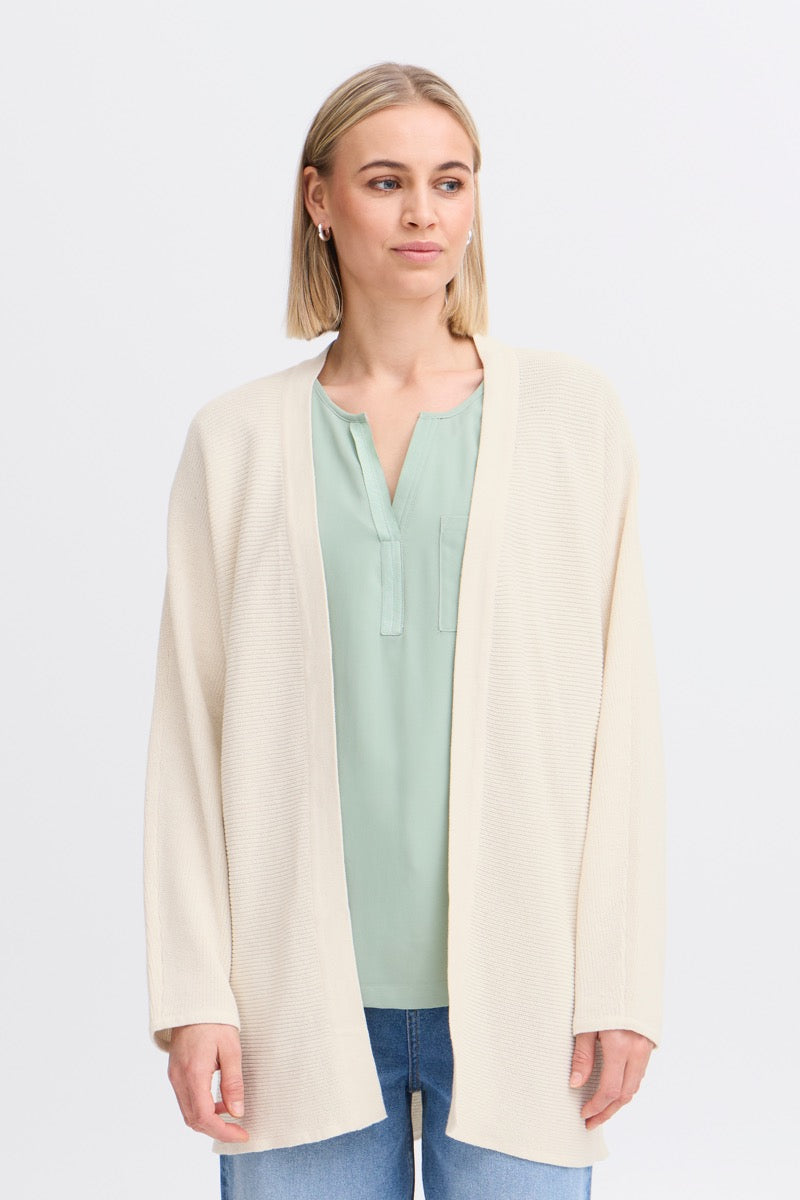 Fransa Sinja Cardigan 1 Whisper Hvid