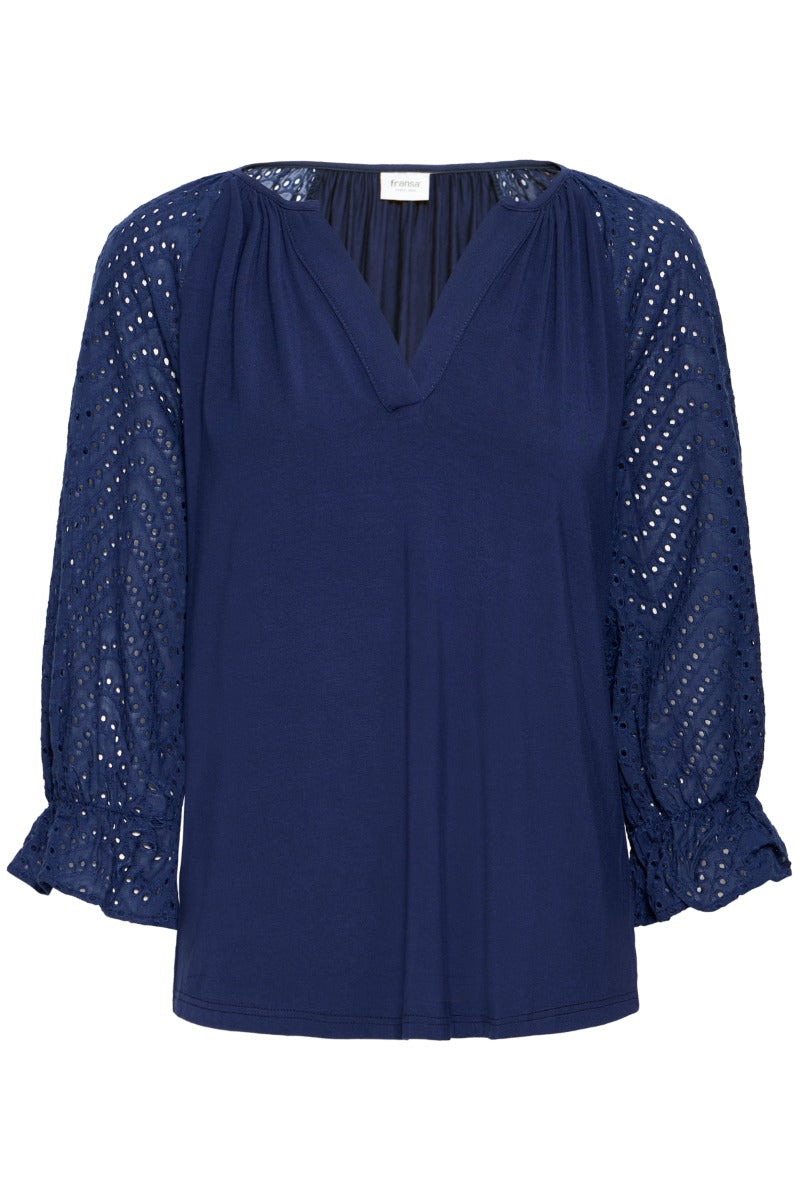 Fransa Mynne Bluse 1 Navy Blazer