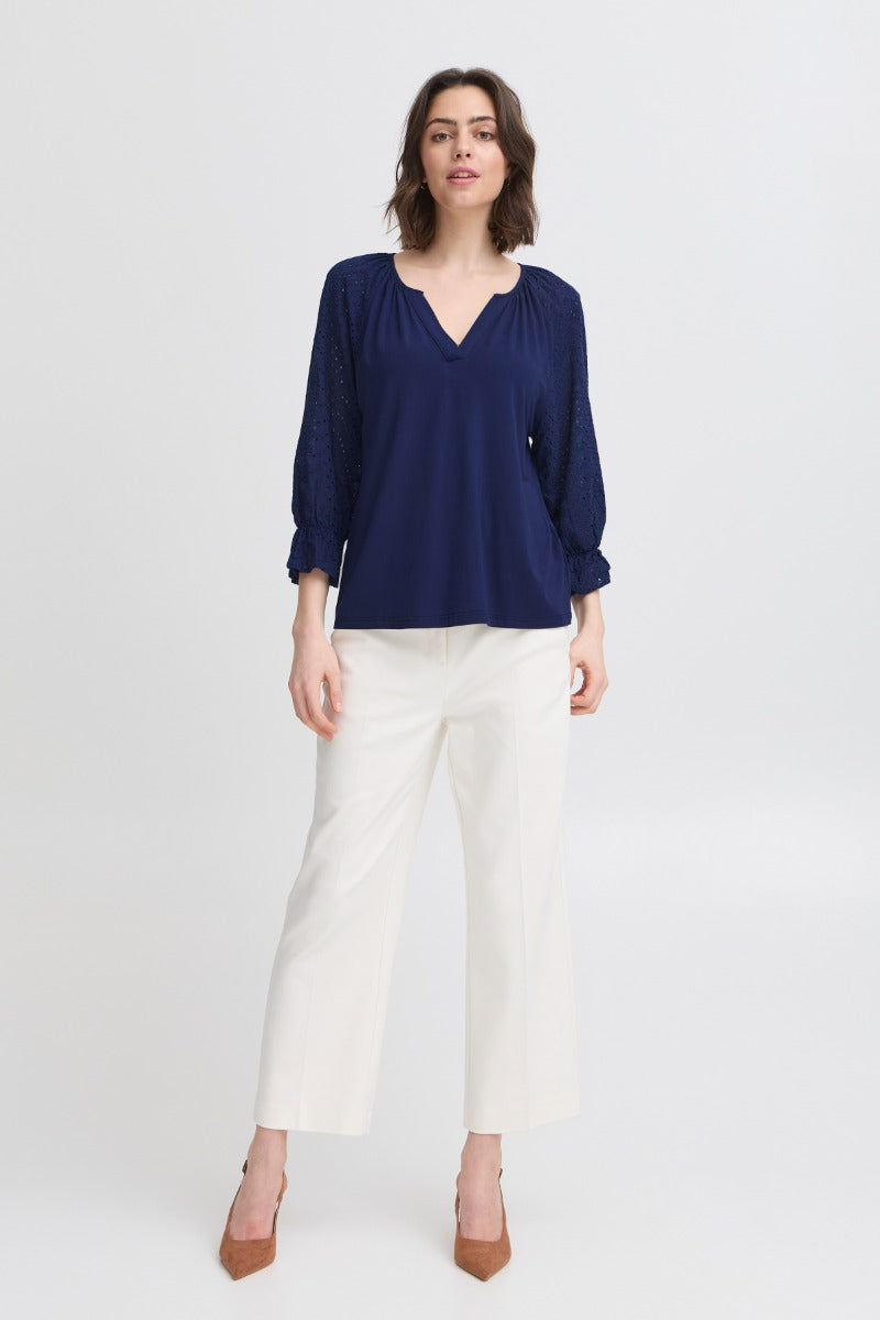 Fransa Mynne Bluse 1 Navy Blazer