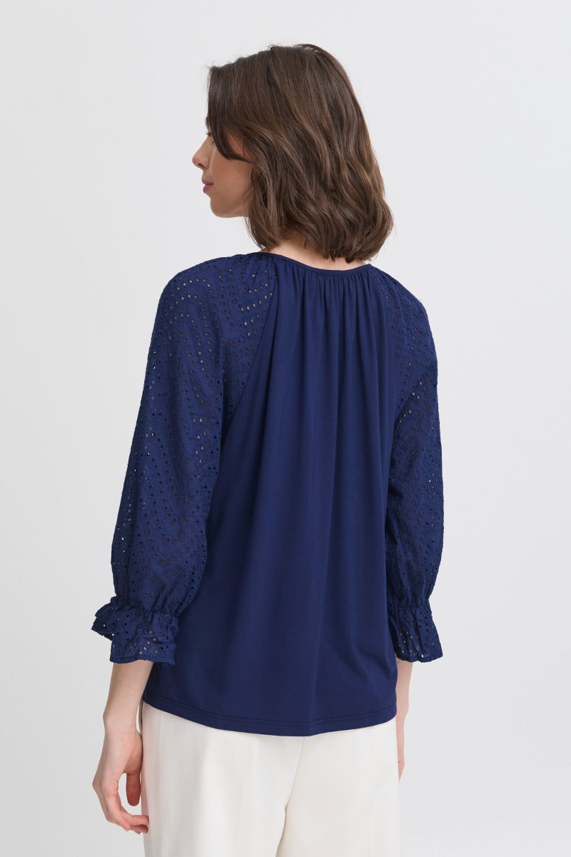 Fransa Mynne Bluse 1 Navy Blazer