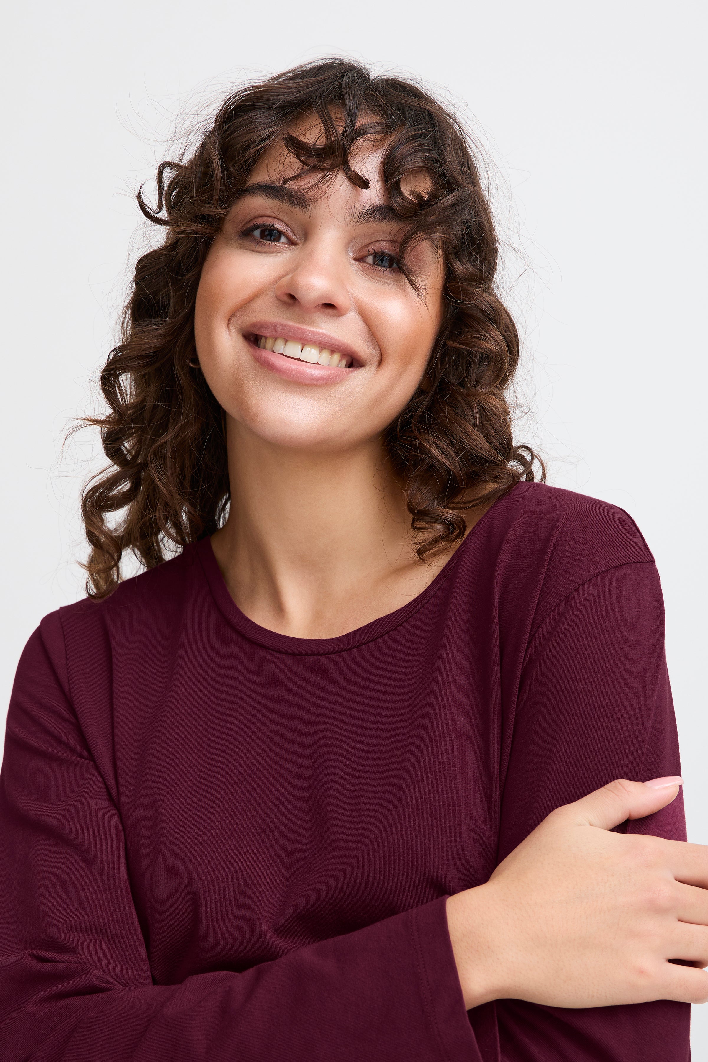 Fransa KAFI 1 Relax Sæt Bluse Buks Poinsettia Brun