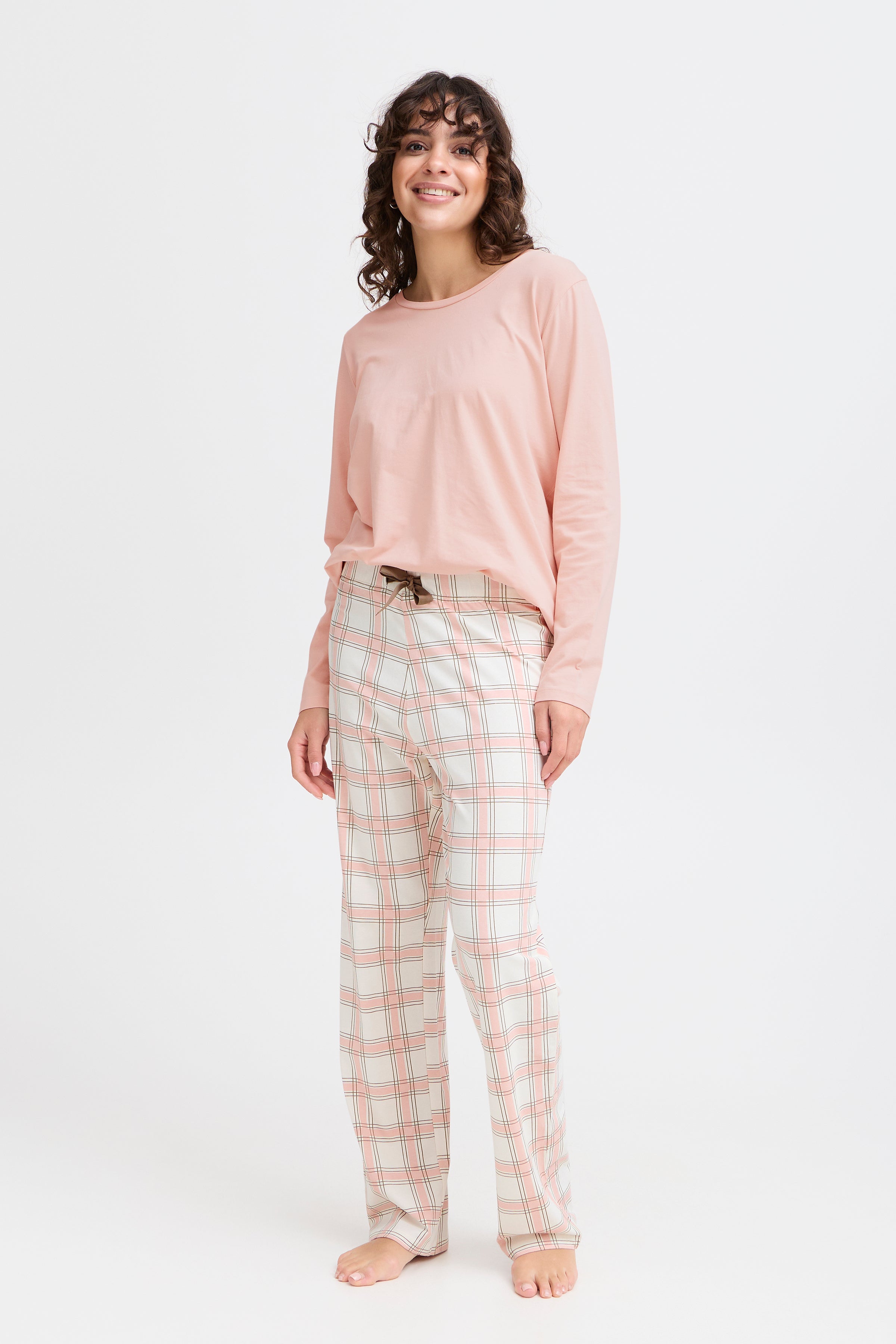 Fransa KAFI 1 Relax Sæt Bluse Buks Smoke Rosa