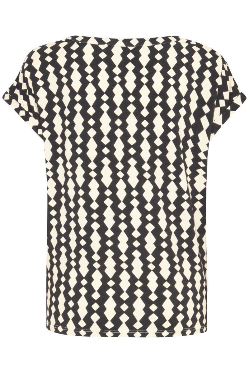 Fransa Dottie T Shirt Sort Art