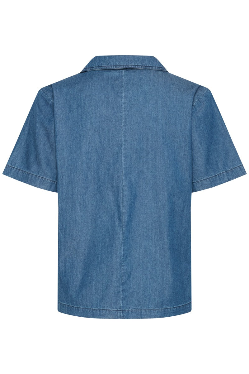Fransa Kindra Bluse 2 Clear Blå Denim