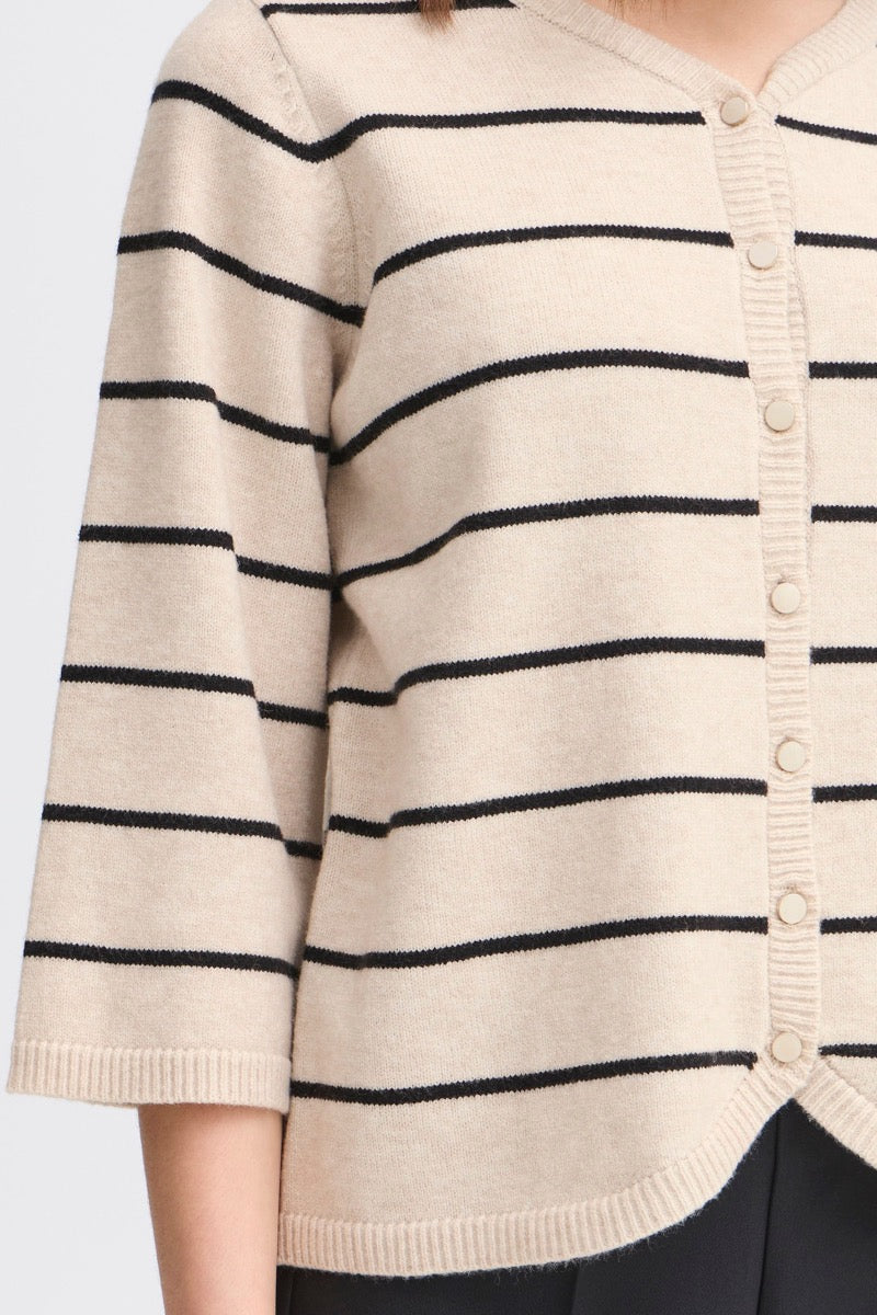 Fransa Bitte Cardigan 2 Limestone Mix Hvid