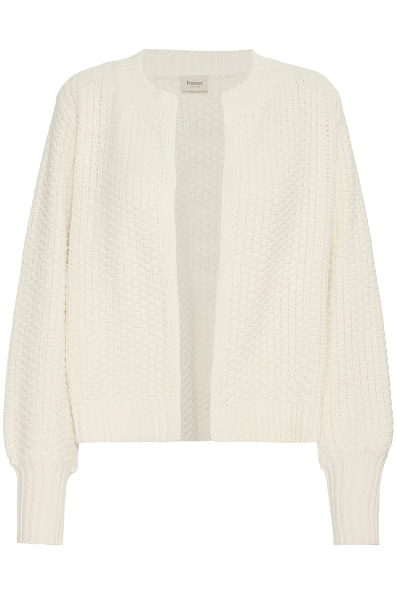 Fransa Kamille Cardigan 1 Whisper Hvid