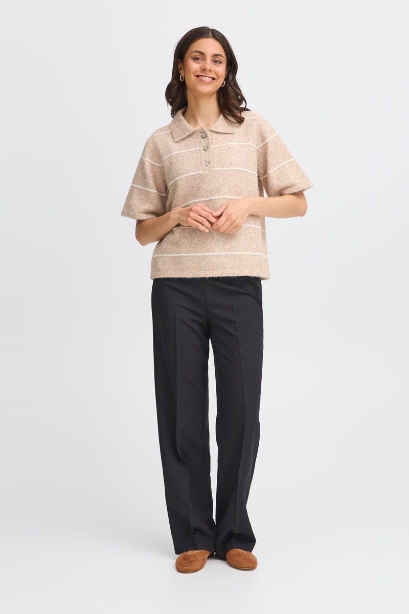 Fransa Kendra Pullover 1 Stribet Feather Grå