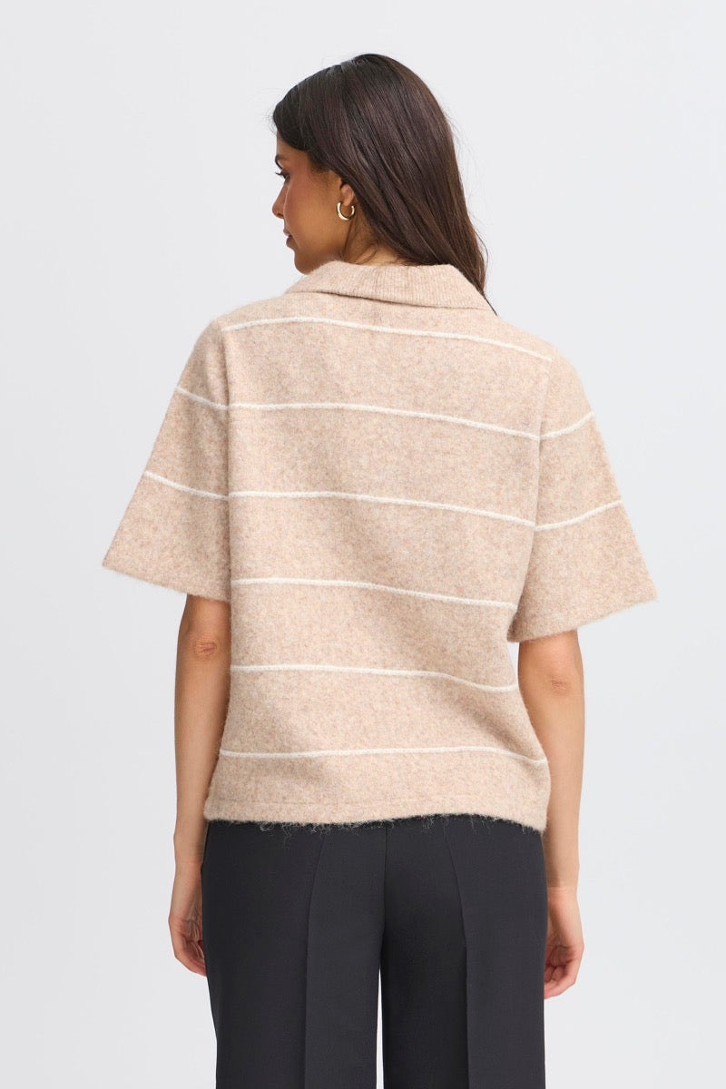 Fransa Kendra Pullover 1 Stribet Feather Grå