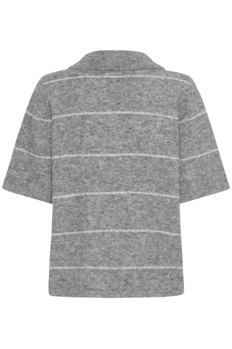 Fransa Kendra Pullover 1 Stribet Asphalt Grå