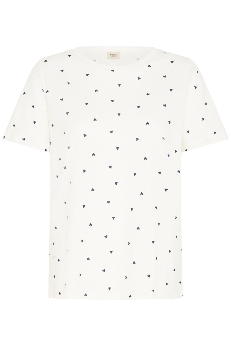 Fransa Hazilia T-shirt 1 Hjerter Blanc De Blanc Hvid