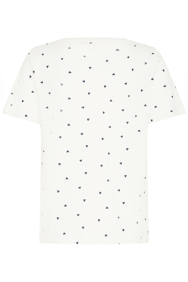 Fransa Hazilia T-shirt 1 Hjerter Blanc De Blanc Hvid