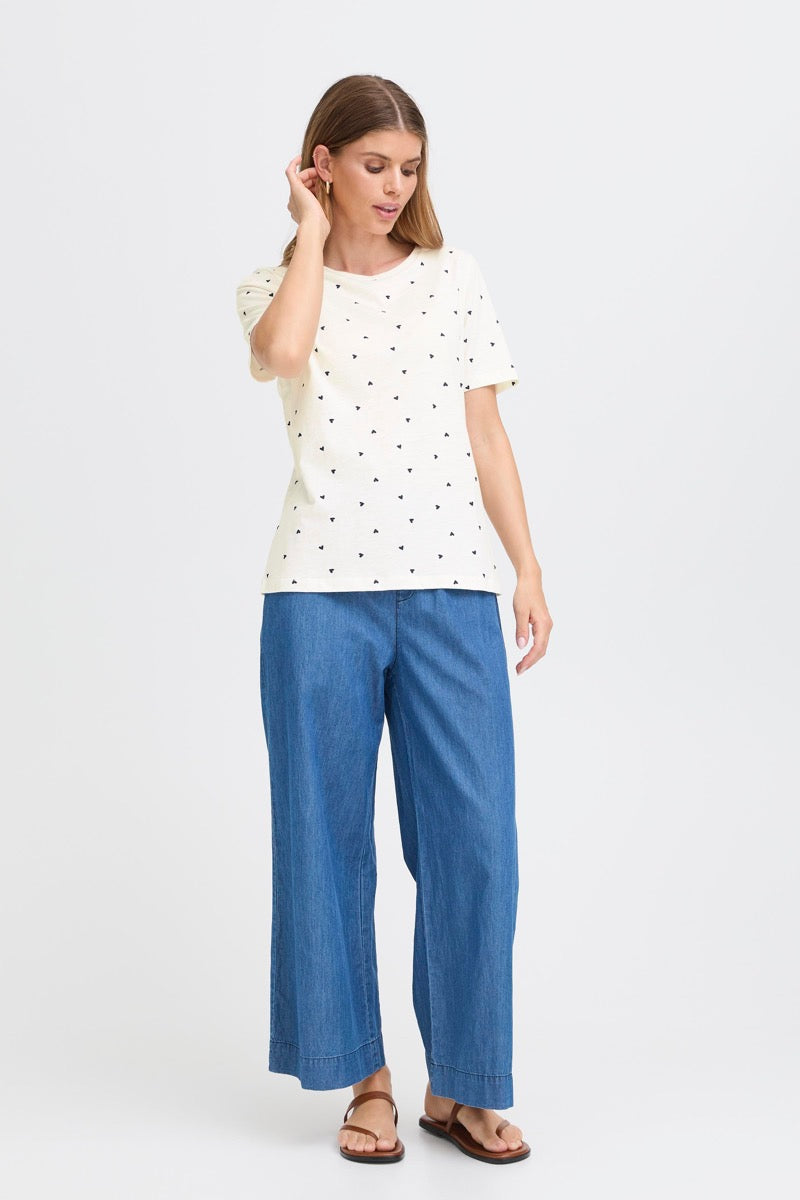 Fransa Hazilia T-shirt 1 Hjerter Blanc De Blanc Hvid