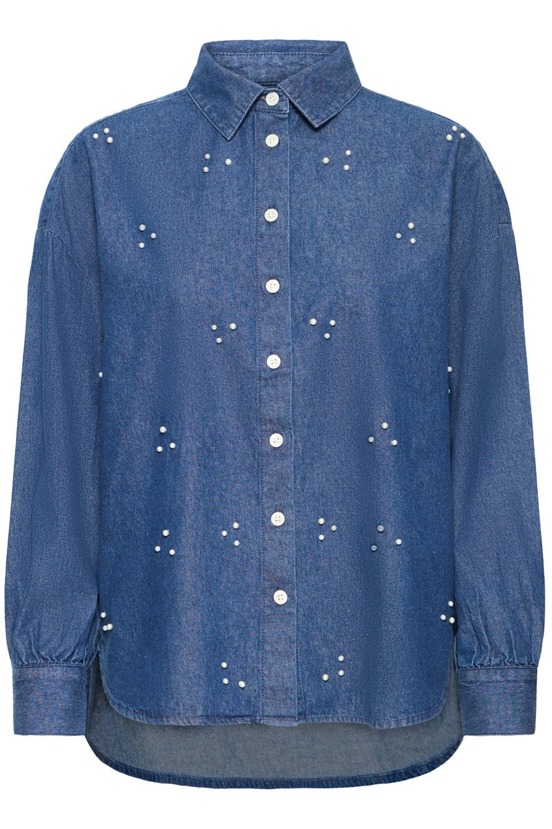 Fransa Calantha Skjorte 1 Denim Mid Blå
