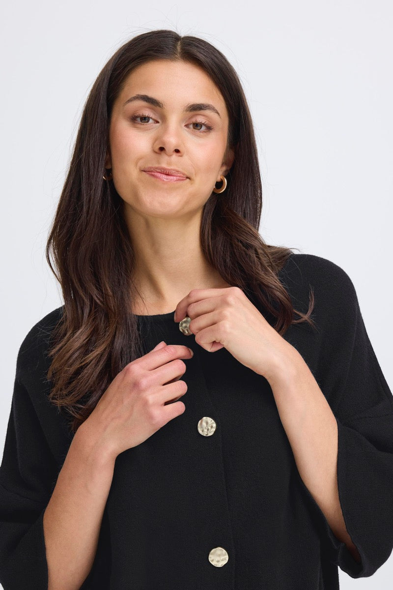 Fransa Sally Cardigan 5 Meteorite Sort
