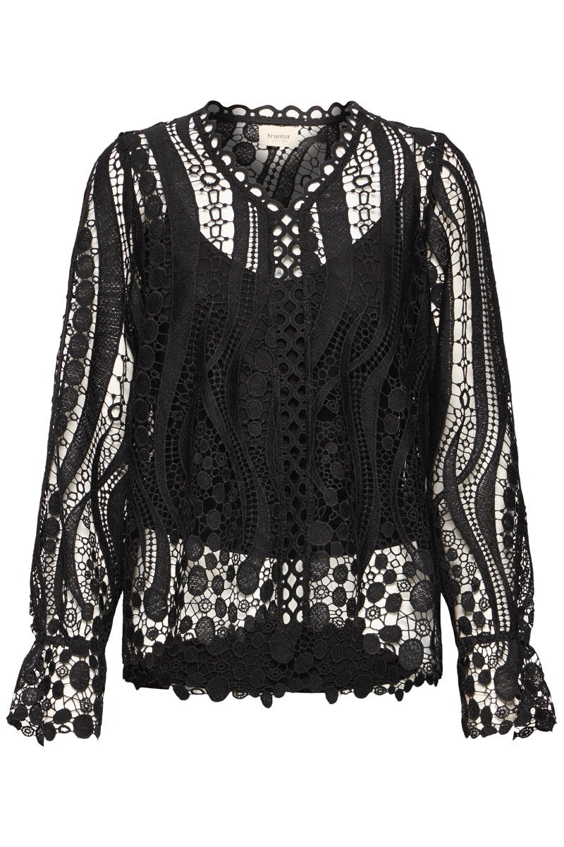 Fransa Belle Bluse 2 Meteorite Sort