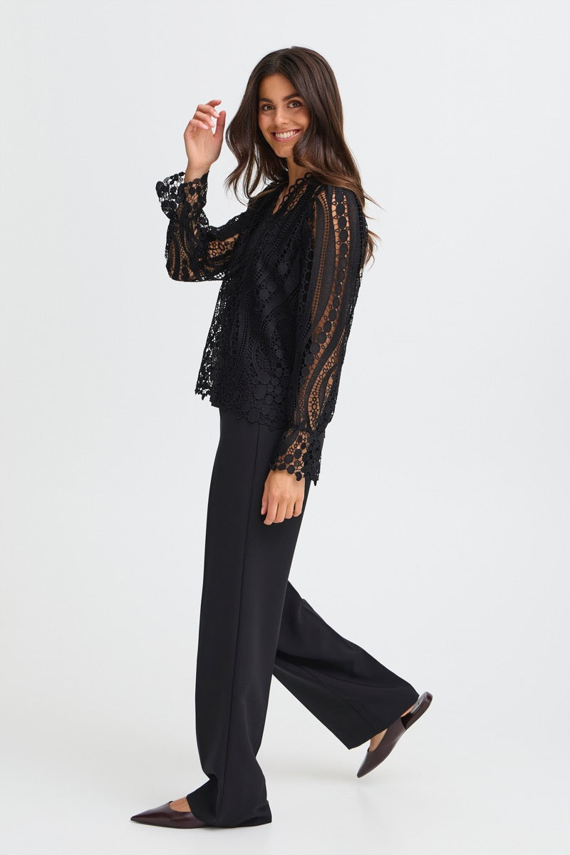 Fransa Belle Bluse 2 Meteorite Sort
