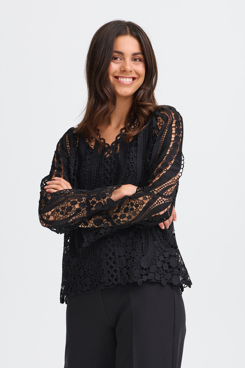 Fransa Belle Bluse 2 Meteorite Sort