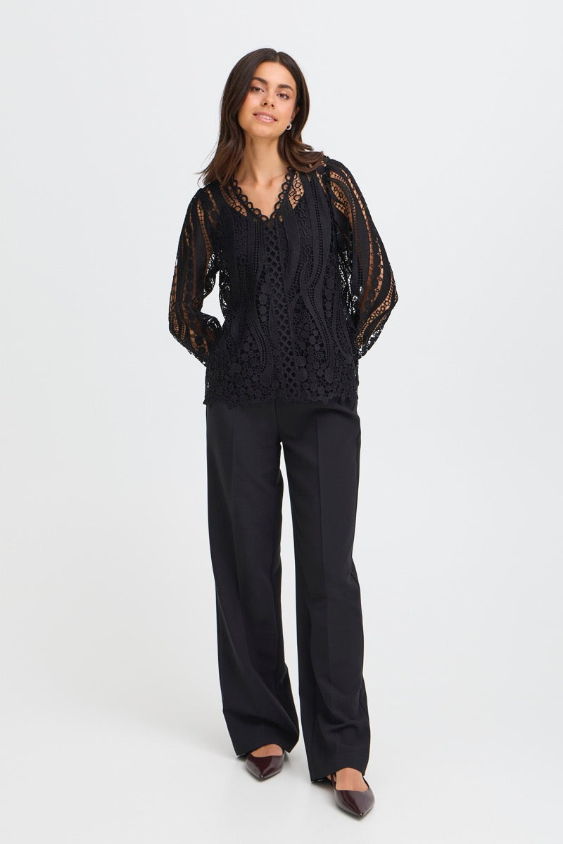 Fransa Belle Bluse 2 Meteorite Sort