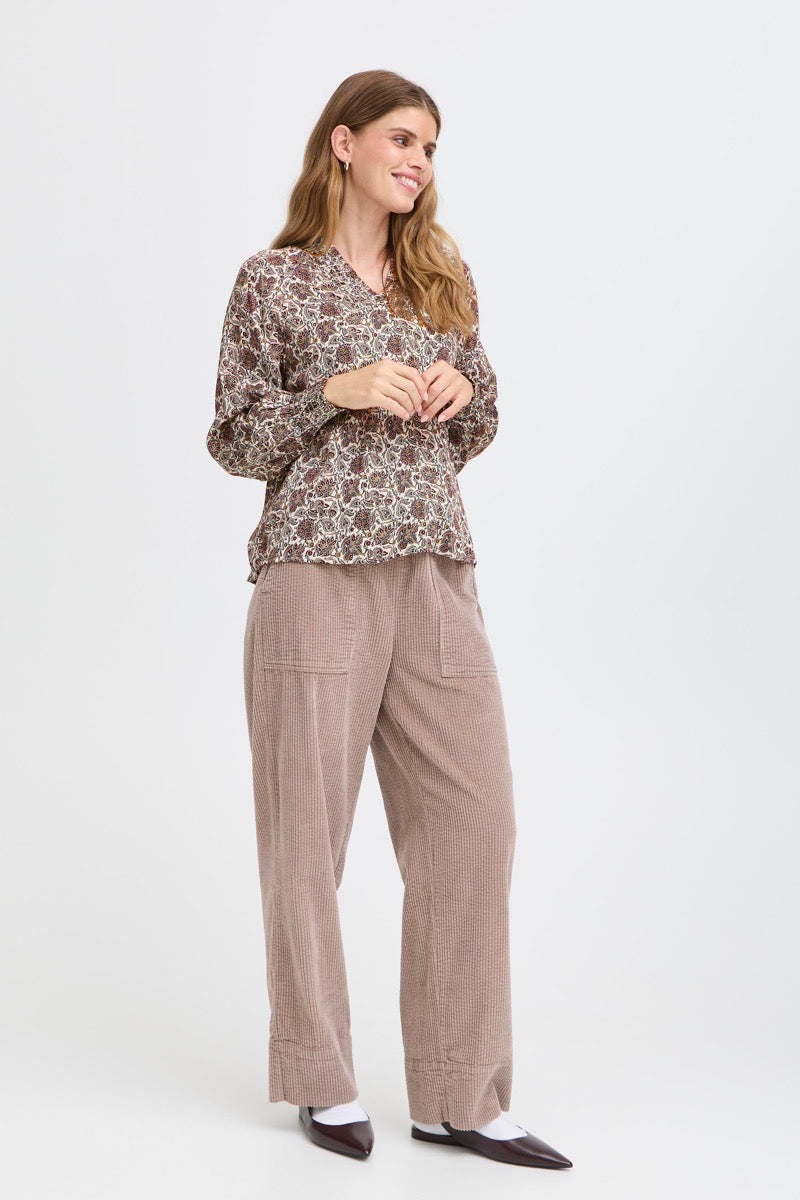 Fransa Gladis Bluse 2 Non Paisley Sort Rød