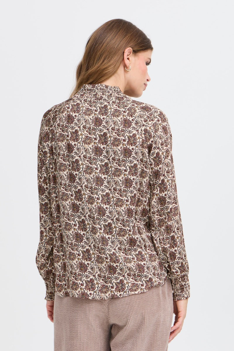 Fransa Gladis Bluse 2 Non Paisley Sort Rød