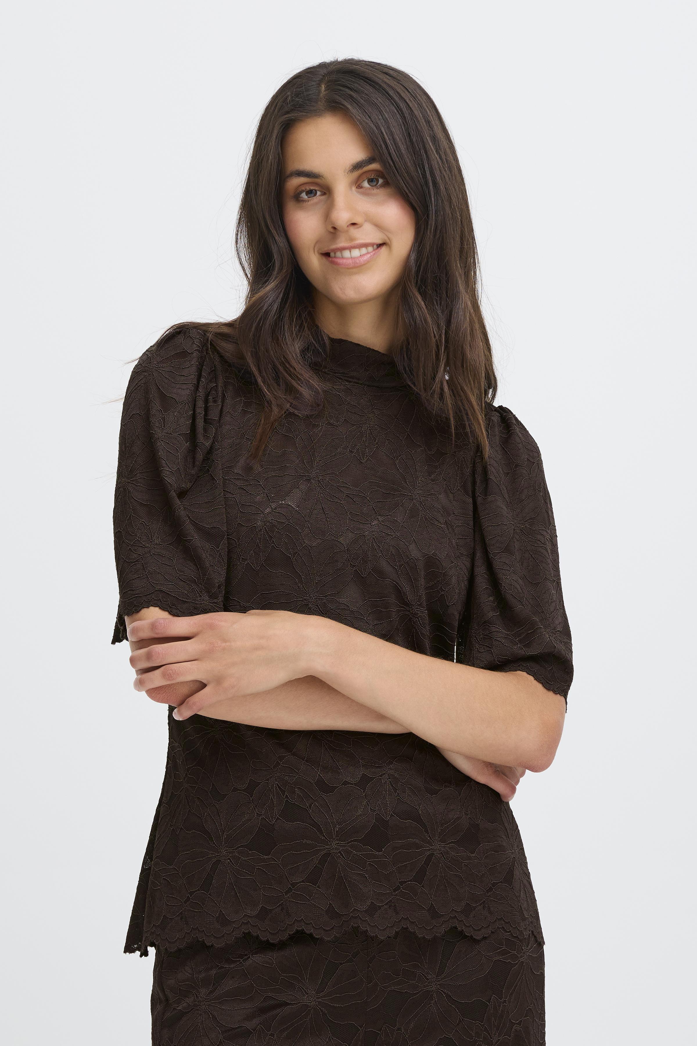 Fransa Mirabella 1 Bluse Chocolate Torte Mørk Brun