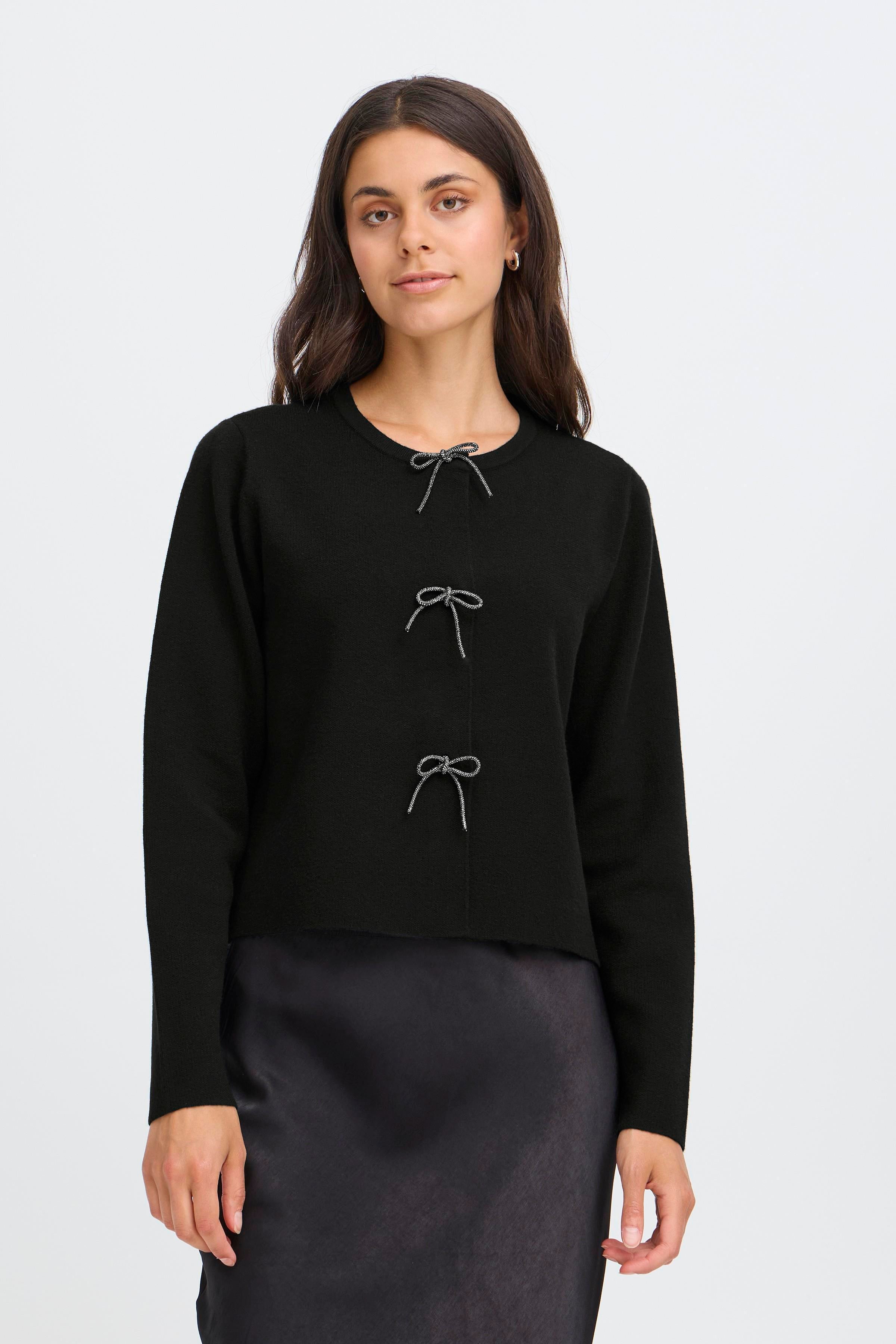 Fransa Sally 6 Cardigan Meteorite Sort