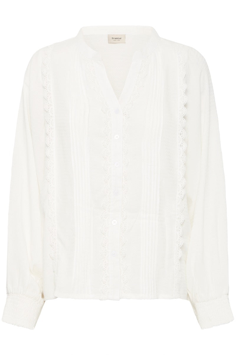 Fransa Hida Skjorte 1 Blanc De Blanc Hvid