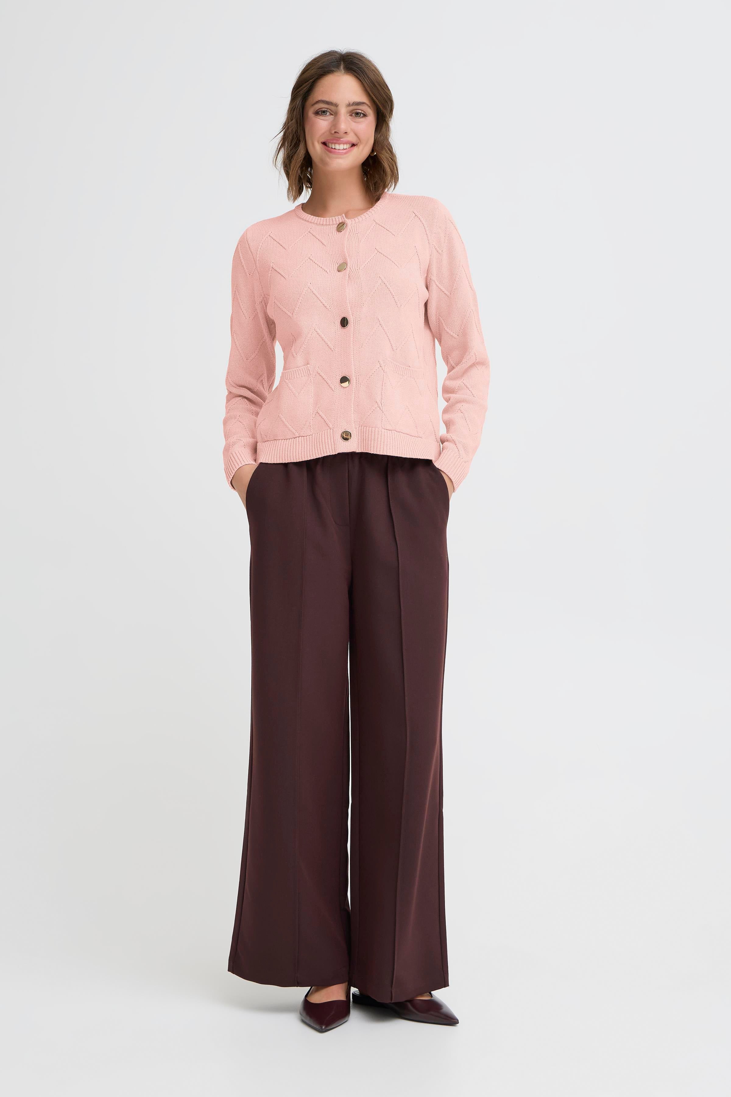 Fransa Nanni 1 Cardigan Pale Mauve Lyserød
