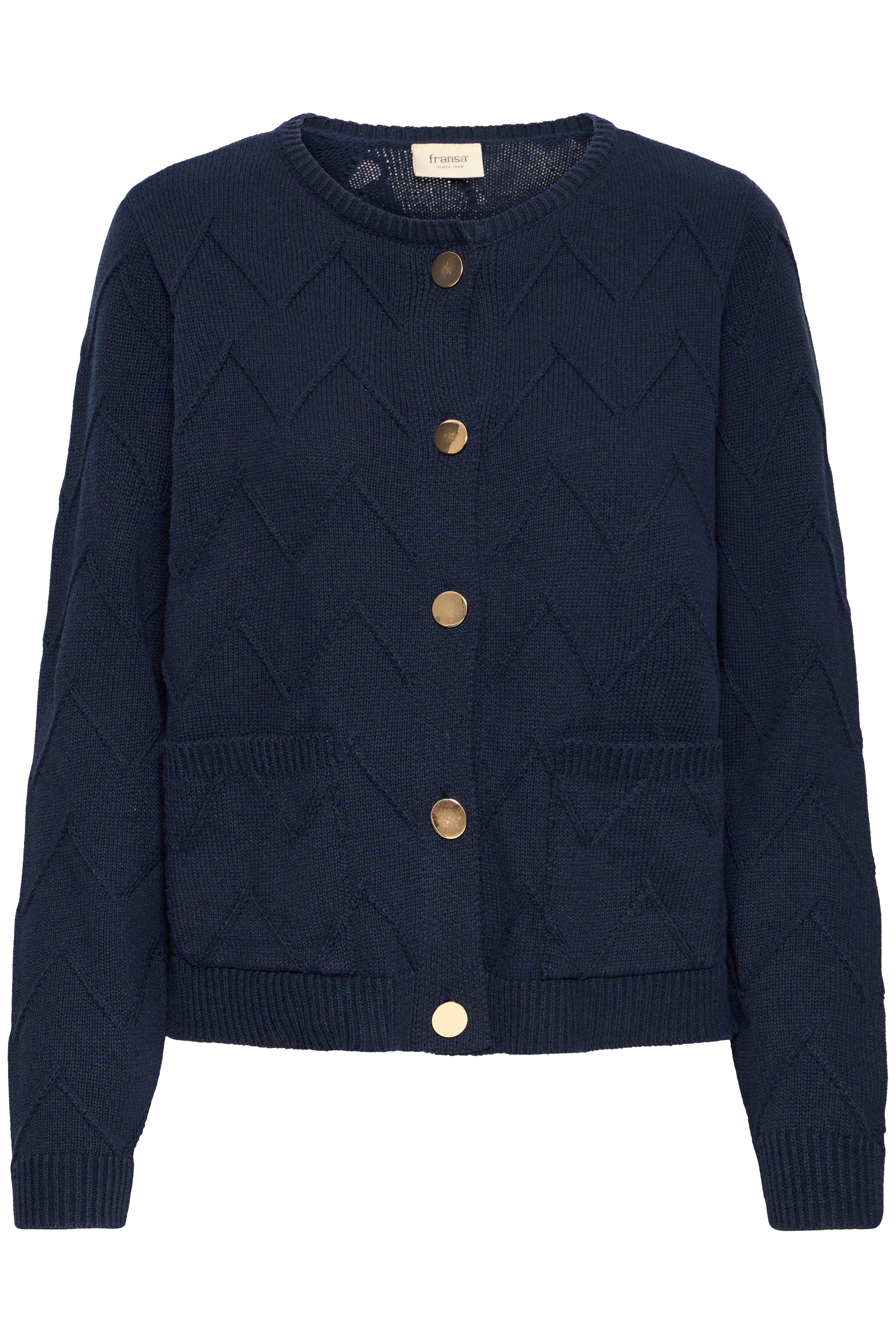 Fransa Nanni 1 Cardigan Night Sky Blå