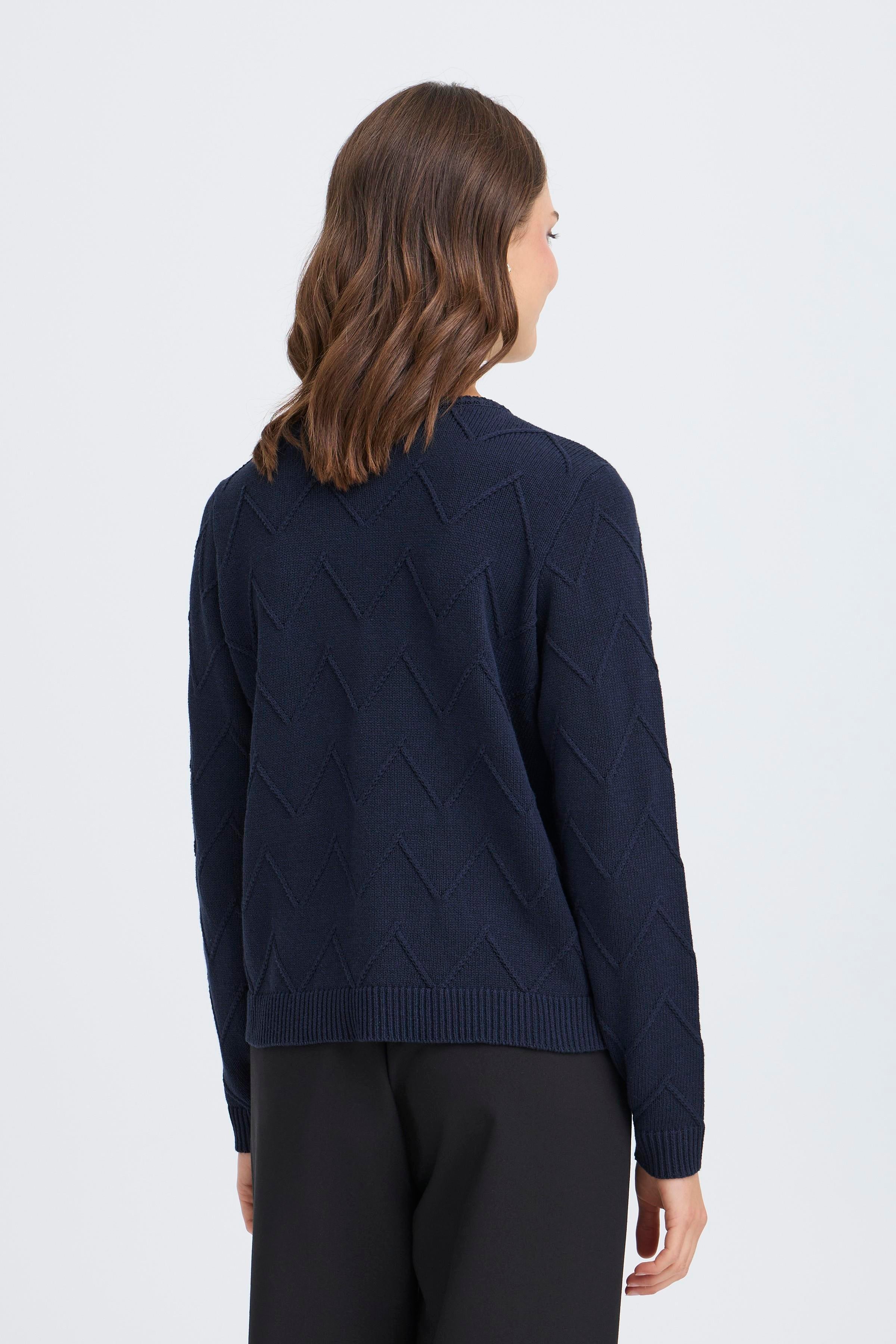 Fransa Nanni 1 Cardigan Night Sky Blå