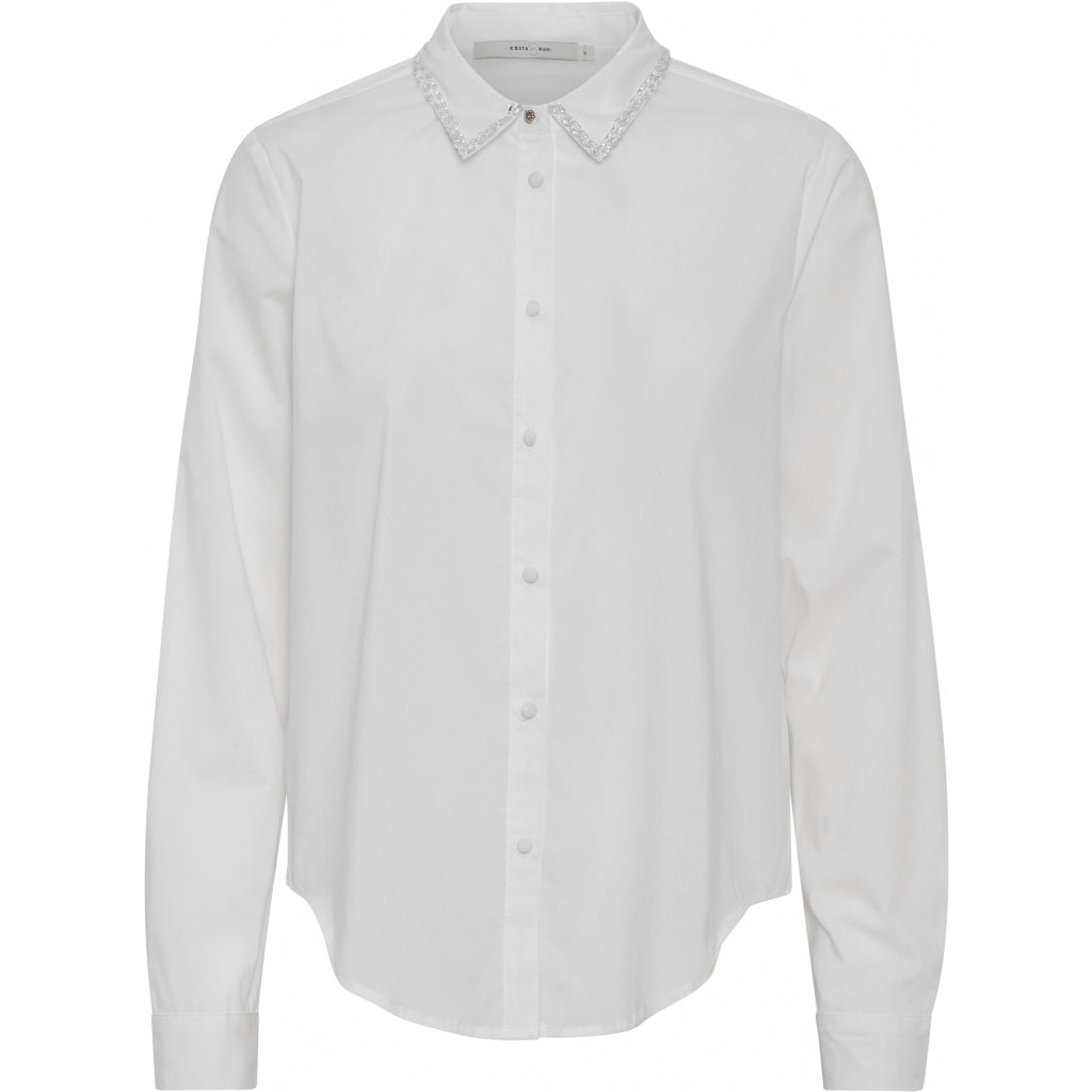 CostaMani Poplin Skjorte Diamant Hvid