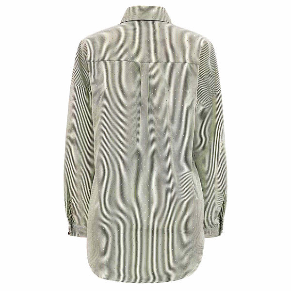 Liberte Sara LS Skjorte Diamond Striber Army