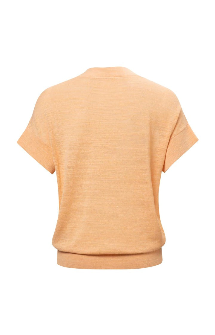 YAYA Crewneck Sweater SS Caramel Orange