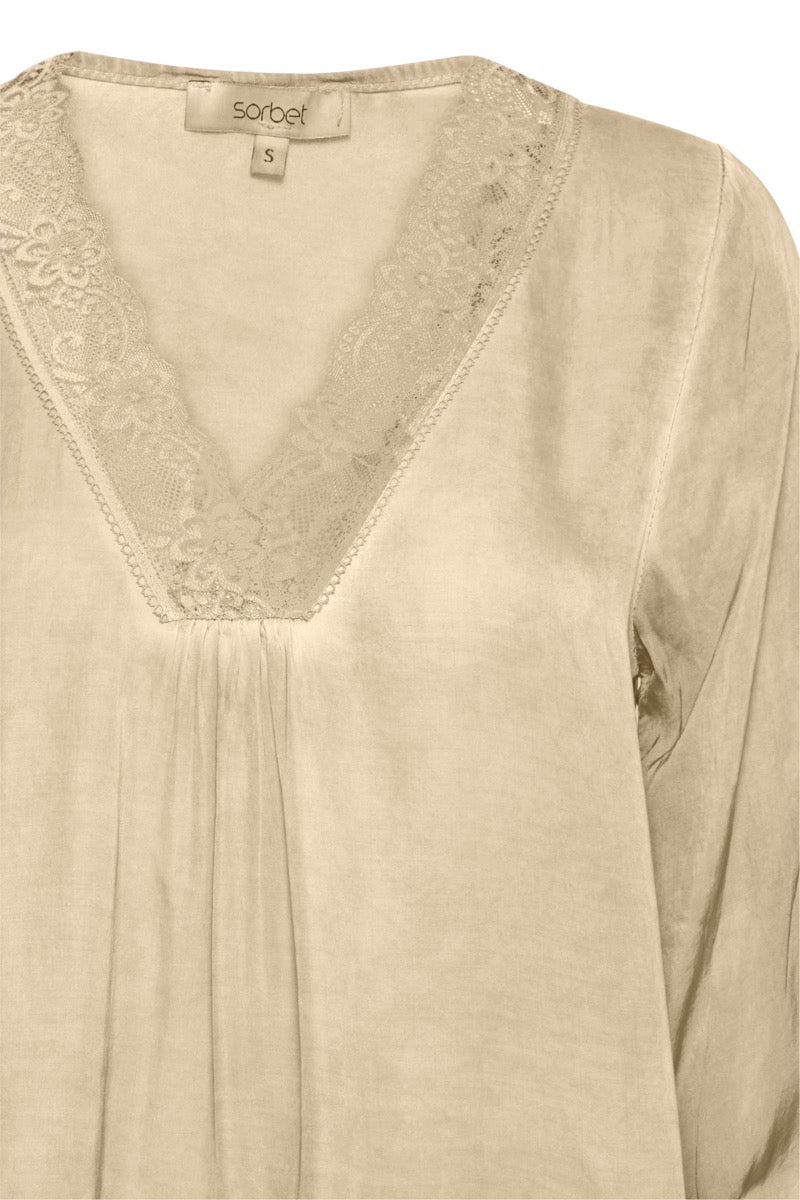 Sorbet Whitney Bluse Sandshell