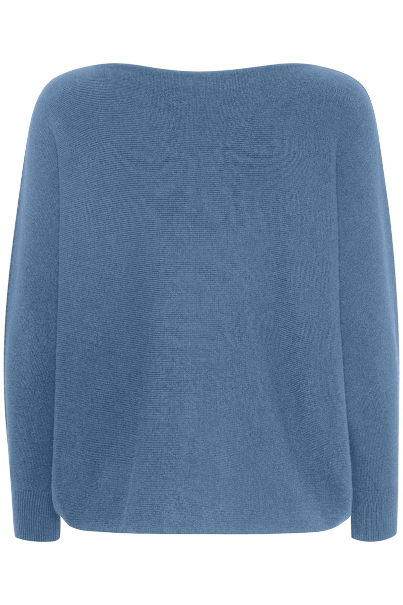 Sorbet Basil Strik Bluse Jeans Blå