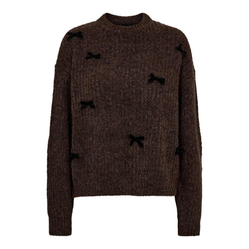 Liberte Fro Bow Pullover Brun Sort