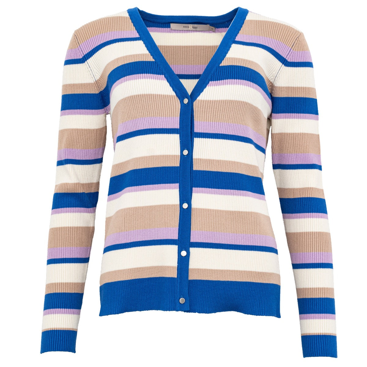 CostaMani Stripe Cardigan Blå Stribet