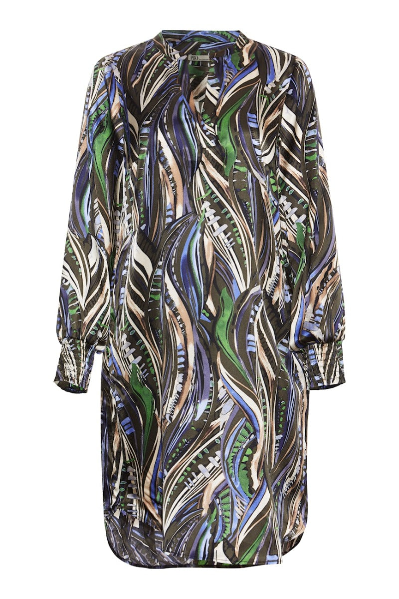 PBO New Marna Kjole Dark Abstract