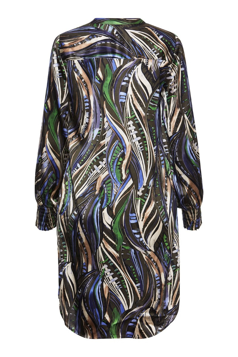 PBO New Marna Kjole Dark Abstract
