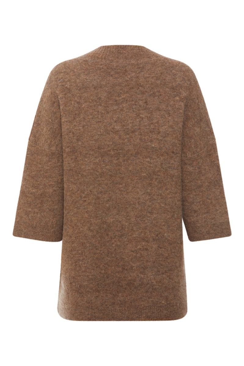 PBO Kardinalo Strik Cardigan Brun