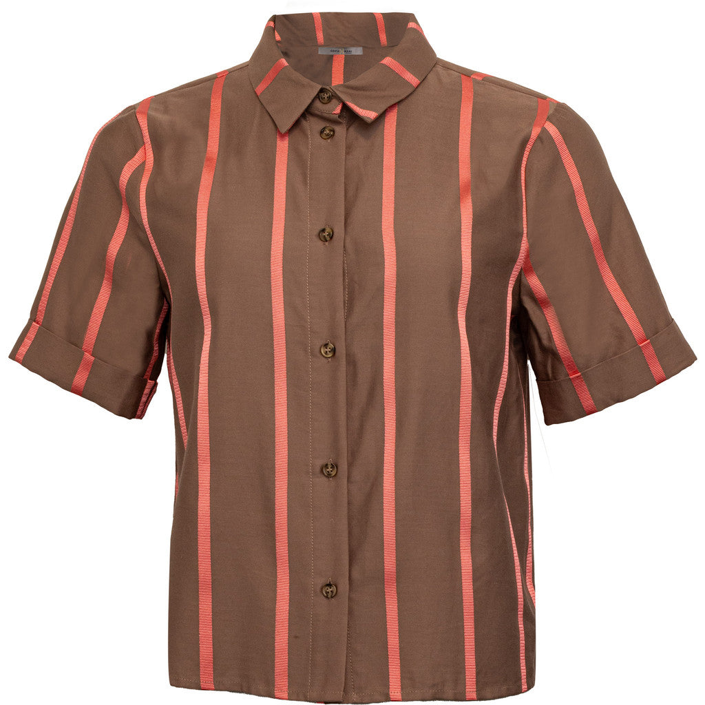 CostaMani Milton Skjorte Stribet Brun Candy