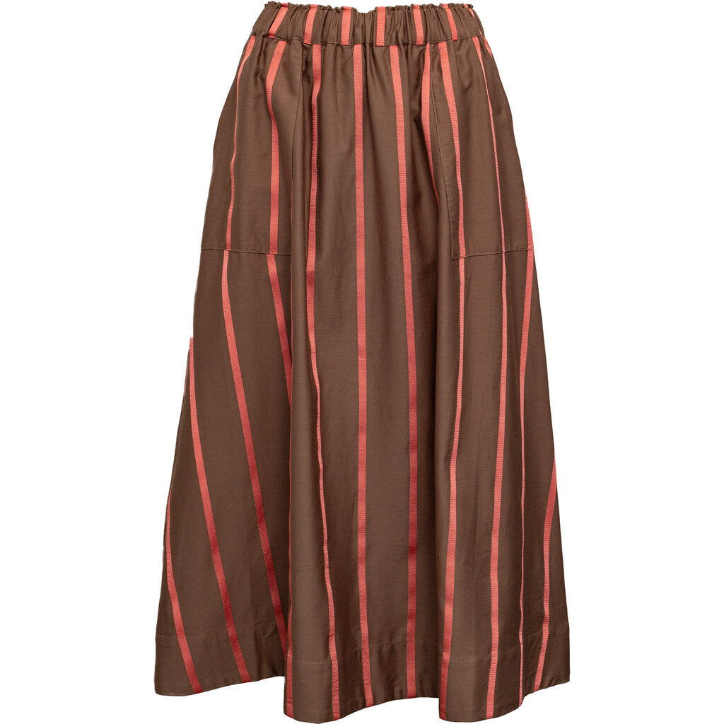 CostaMani Milton Nederdel Stribet Brun Candy