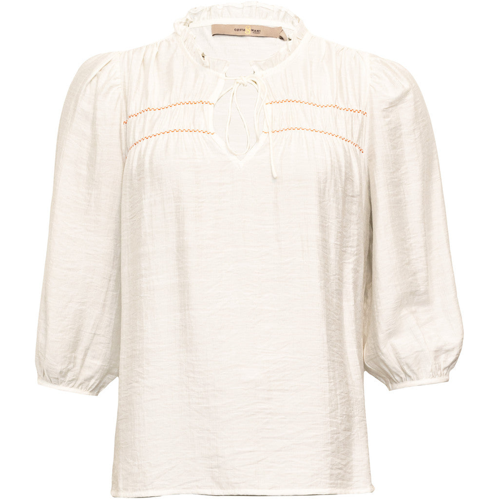 CostaMani Barbel Bluse Whisper Hvid Koral