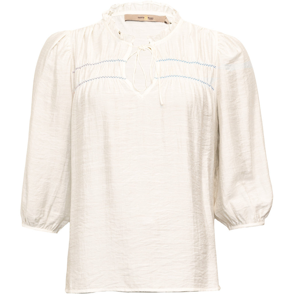 CostaMani Barbel Bluse Whisper Hvid Zen Blå